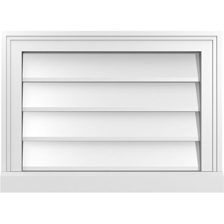Ekena Millwork Vertical Surface Mount PVC Gable Vent w/ 2"W x 2"H , Brickmould Sill Frame, 22"W x 16"H GVPVE22X1603SN